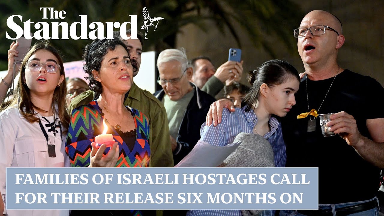 Families of Israeli hostages call for their release six months on