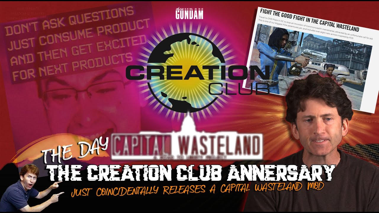 The Creation Club Anniversary just coincidentally releases a capital wasteland mod