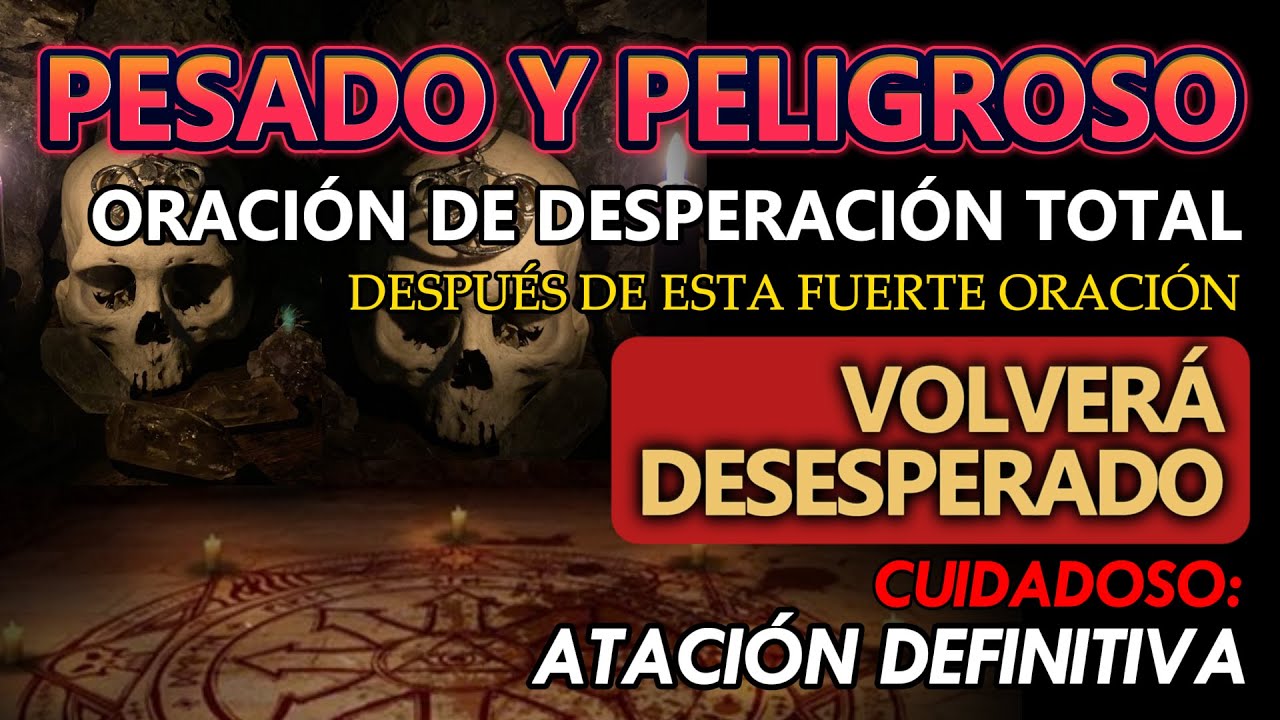 ORACION DEL DESESPERO | NO TENDRA PAZ SI NO ESTA HOY MISMO CONTIGO DESESPERADO Y DOMINADO PARA TI