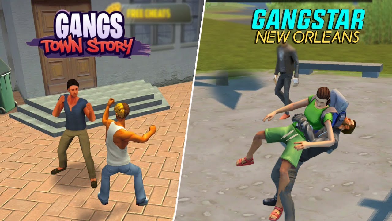 Gangs Town Story V/S Gangstar New Orleans | Taking out NPCs Comparison | Fighting Comparison