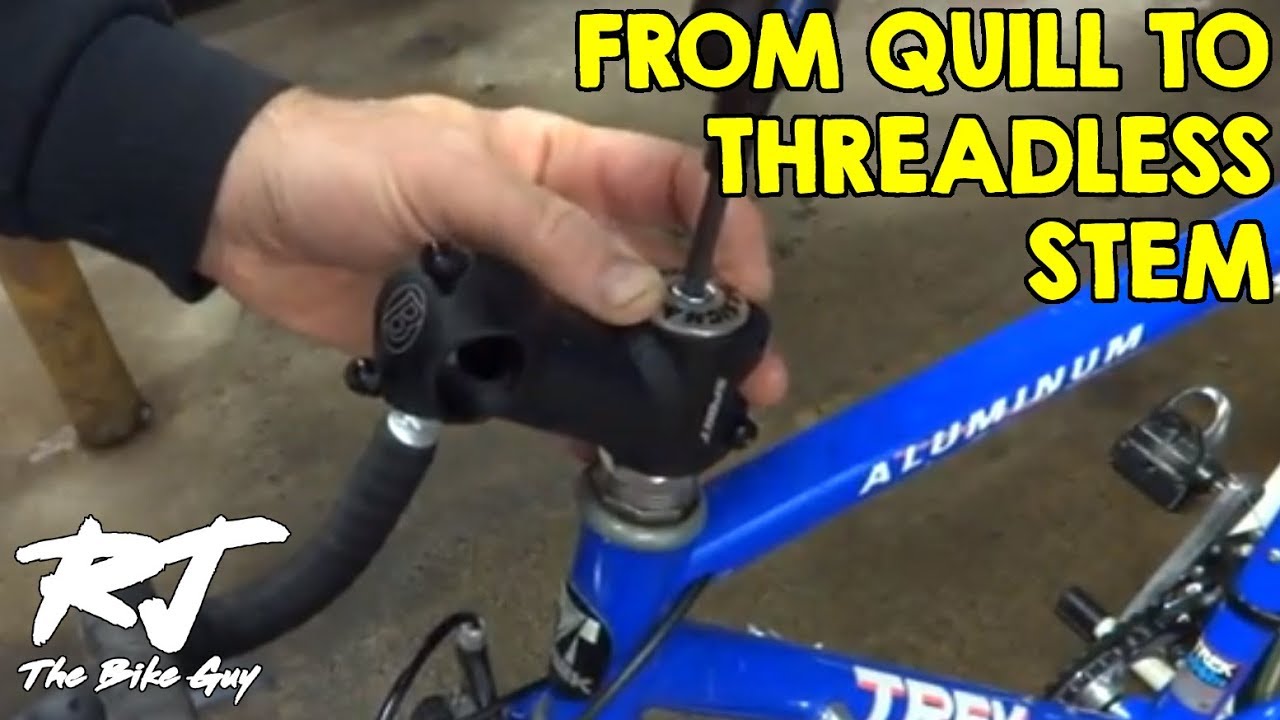 How To Convert Quill Stem To Threadless Stem With Adapter On Vintage Bike
