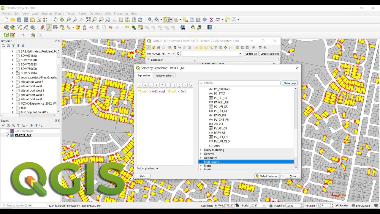 How to QGIS Attribute Table: Selected Feature by Expression tool