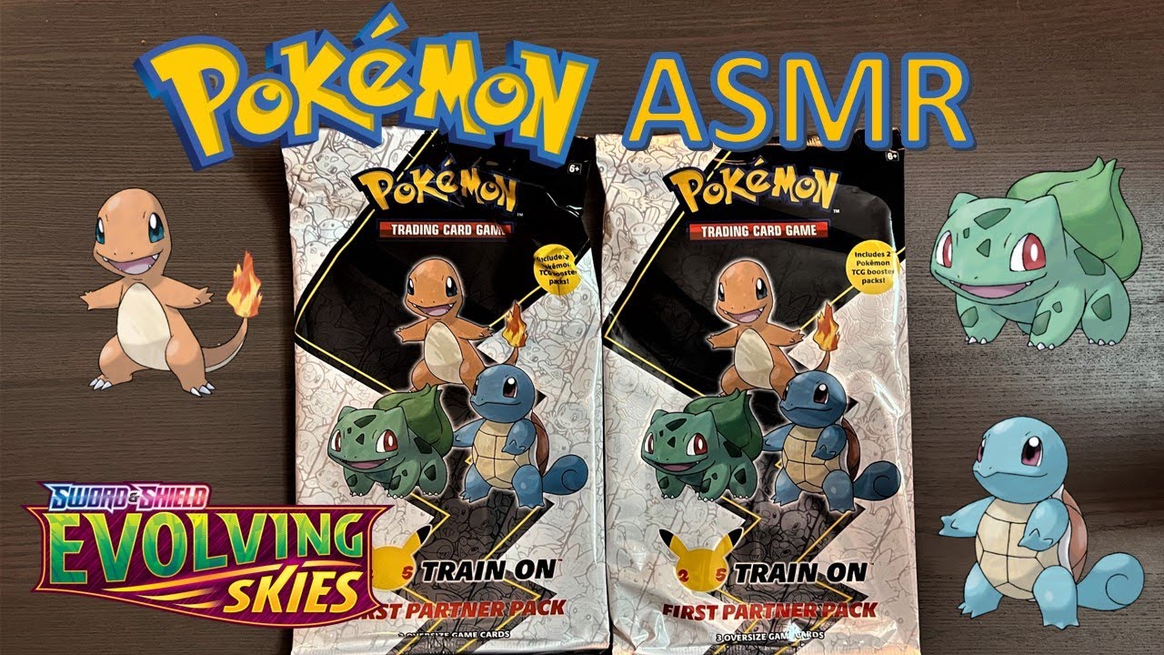ASMR Opening Pokémon Card Packs | Opening KANTO FIRST PARTNER PACKS! (No Talking)