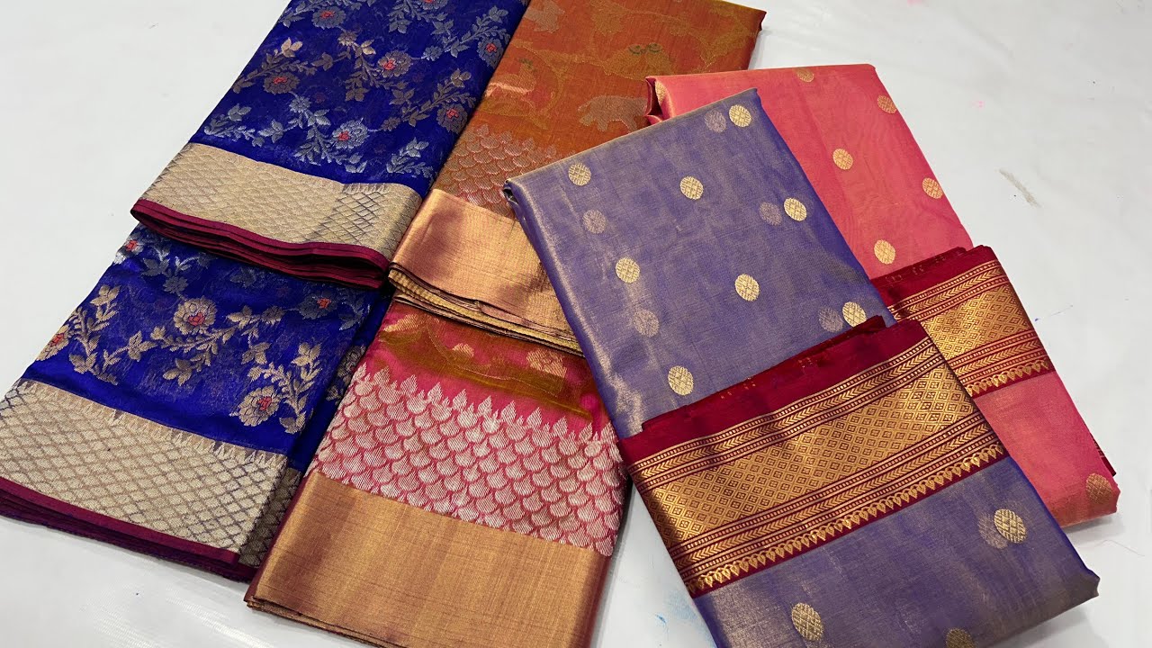 Chanderi Saree Pattu Jaal and Katan Tissue Sarees Order Now +917024306133 #chanderisarees 