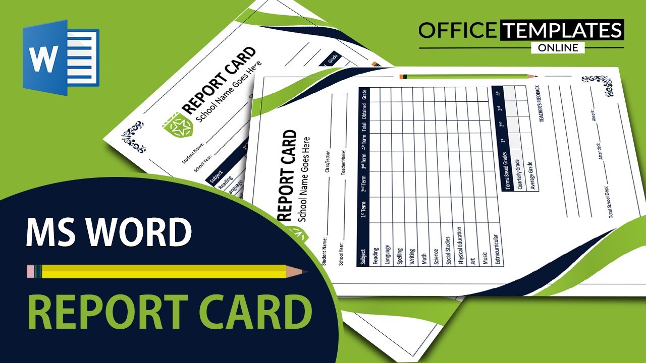 How to Design School Report Card in MS Word | DIY Report Card