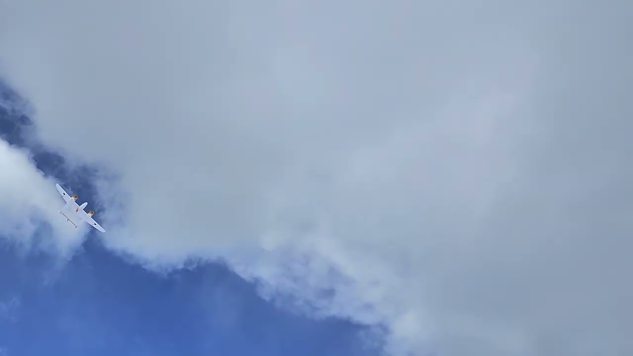 P38 landing takes out motor on right nacelle!