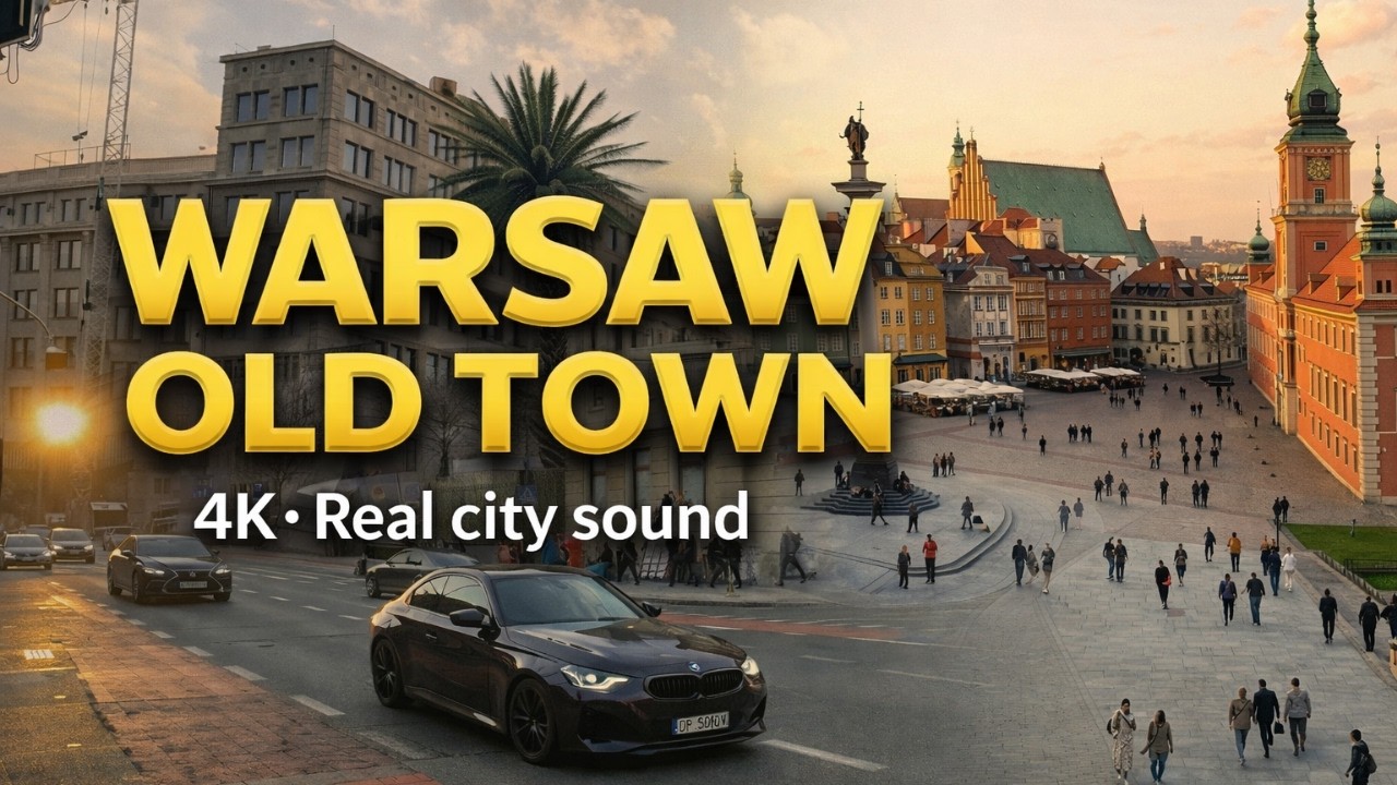 Warsaw Old Town Walking Tour [4K]&ndash; Real City Sounds