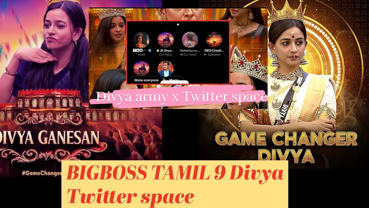 BIGBOSSTAMIL SEASON 9 - DIVYA FAN ARMY TWITTER SPACE - SANDRA VS DIVYA FIGHT💪