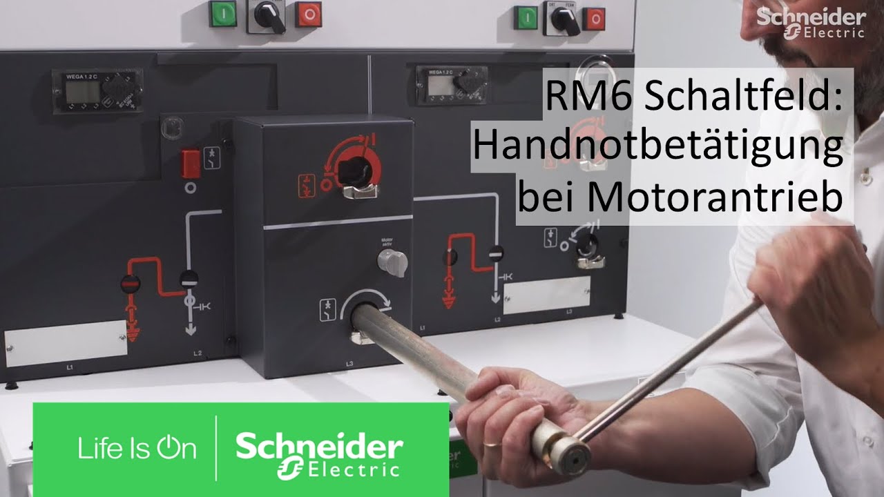 RM6 richtig schalten: Handnotbetätigung bei Motorantrieb | Schneider Electric