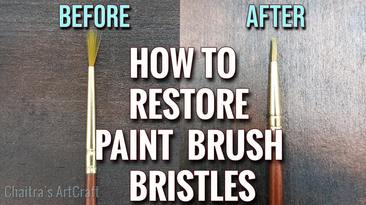 HOW TO RESTORE / RESHAPE A PAINT BRUSH | HOW TO FIX DAMAGED PAINT BRUSH BRISTLES | PAINT BRUSH HACKS