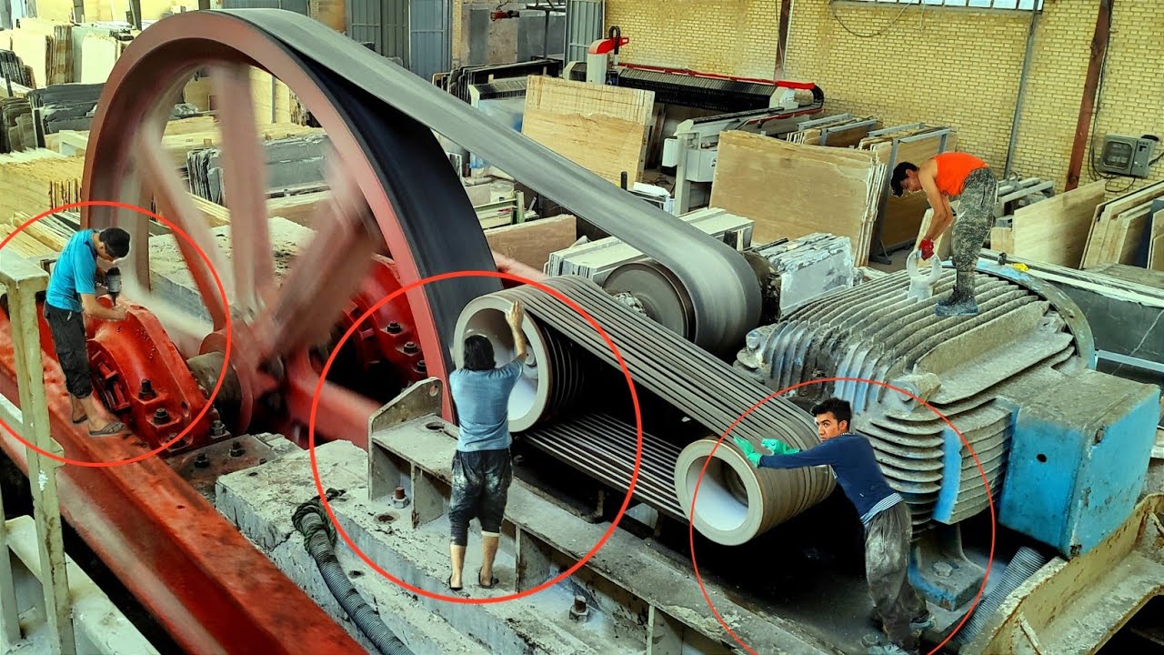 Amazing factory | How to make slab stone with the most powerful machines|Mass production process