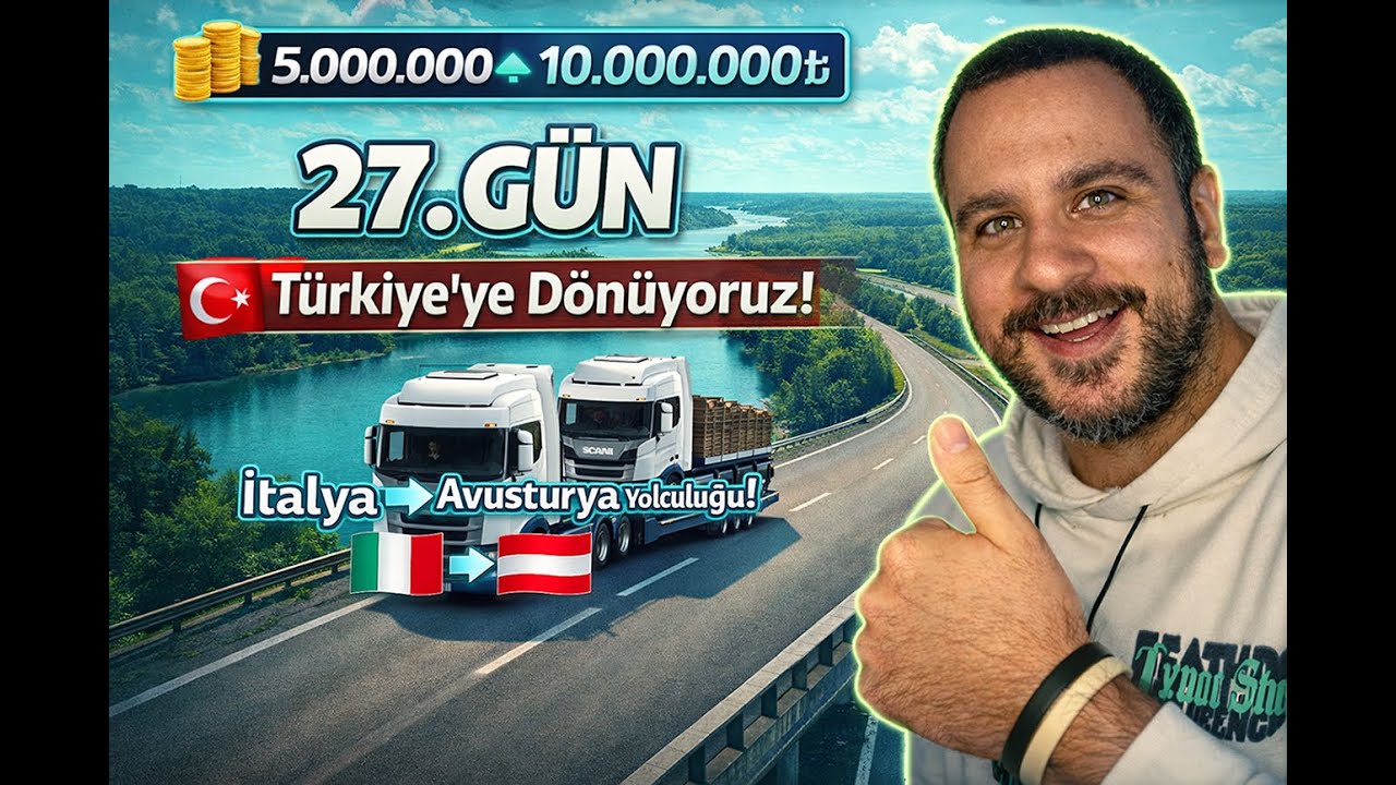27. Gün | İki Scania Birden! 🚛🚛 Avusturya Yolunda Büyük Sorumluluk |  ETS2