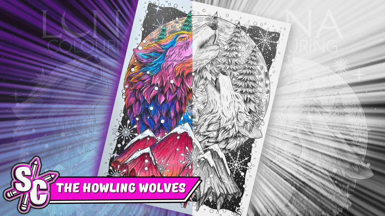 THE HOWLING WOLVES COLOUR-ALONG Sophie Colours Luna Colouring Book by Stratten Peterson