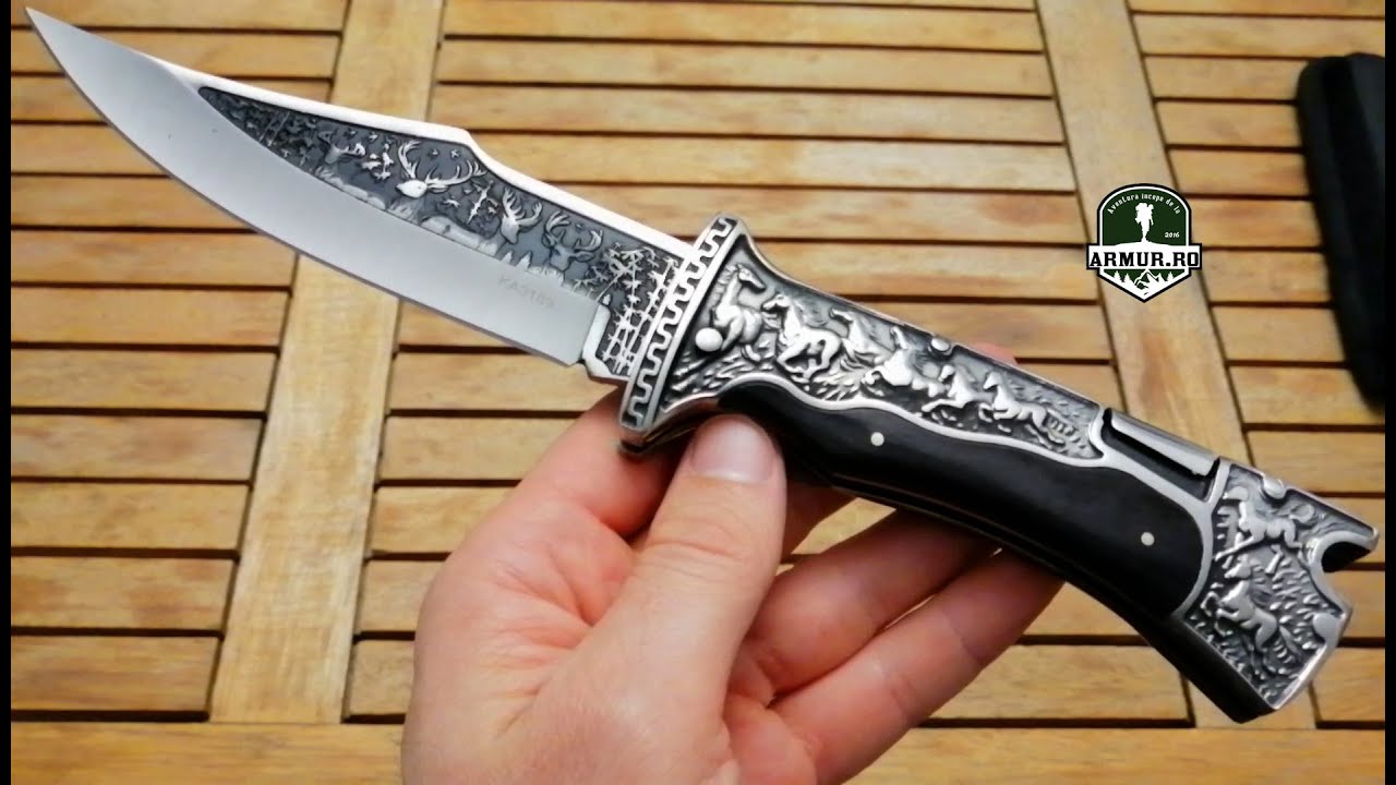 Kandar Big Hunter Folding knife Review 2021 Super knives Cutit de vanatoare Briceag Custom Handmade