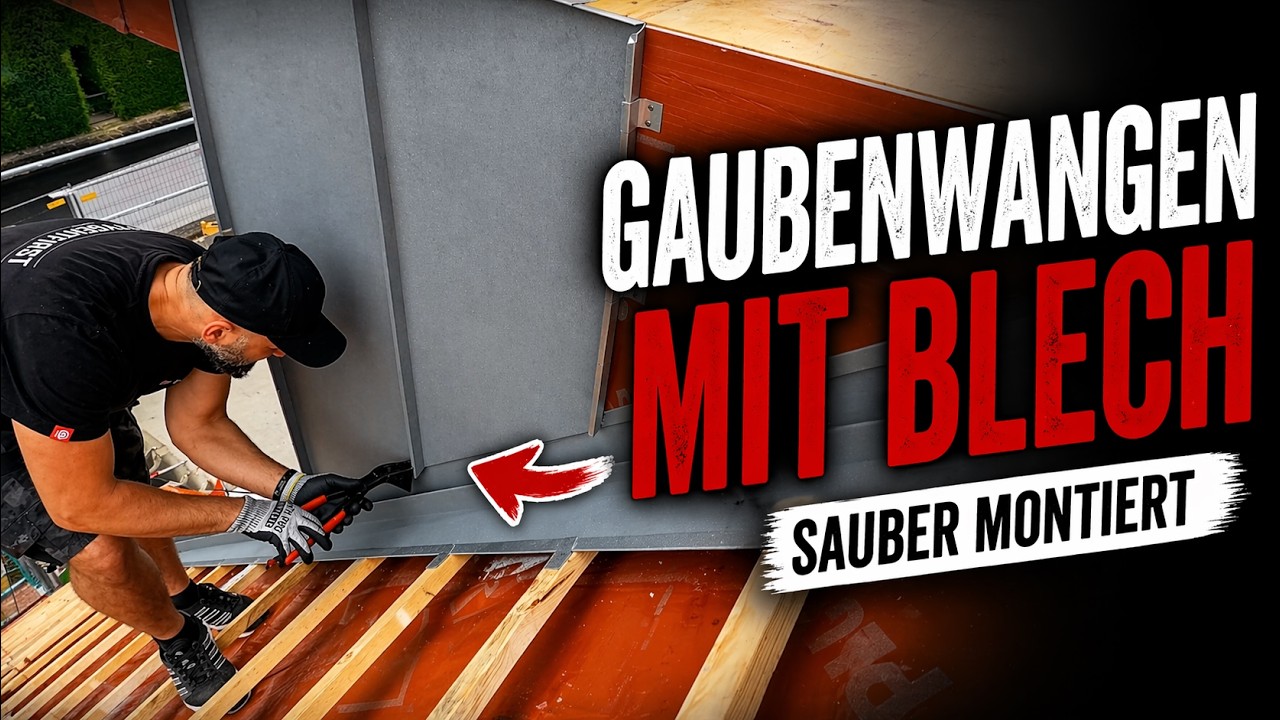 Gaubenwangen mit Blech bekleiden. #dachdecker #spengler #handwerk