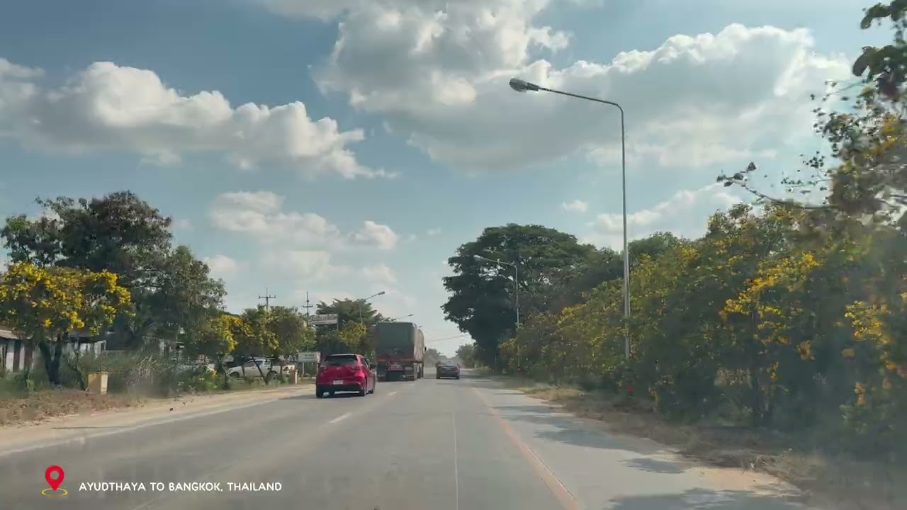[4K Bangkok Driving] Ayudthaya to Bangkok, Evening Drive