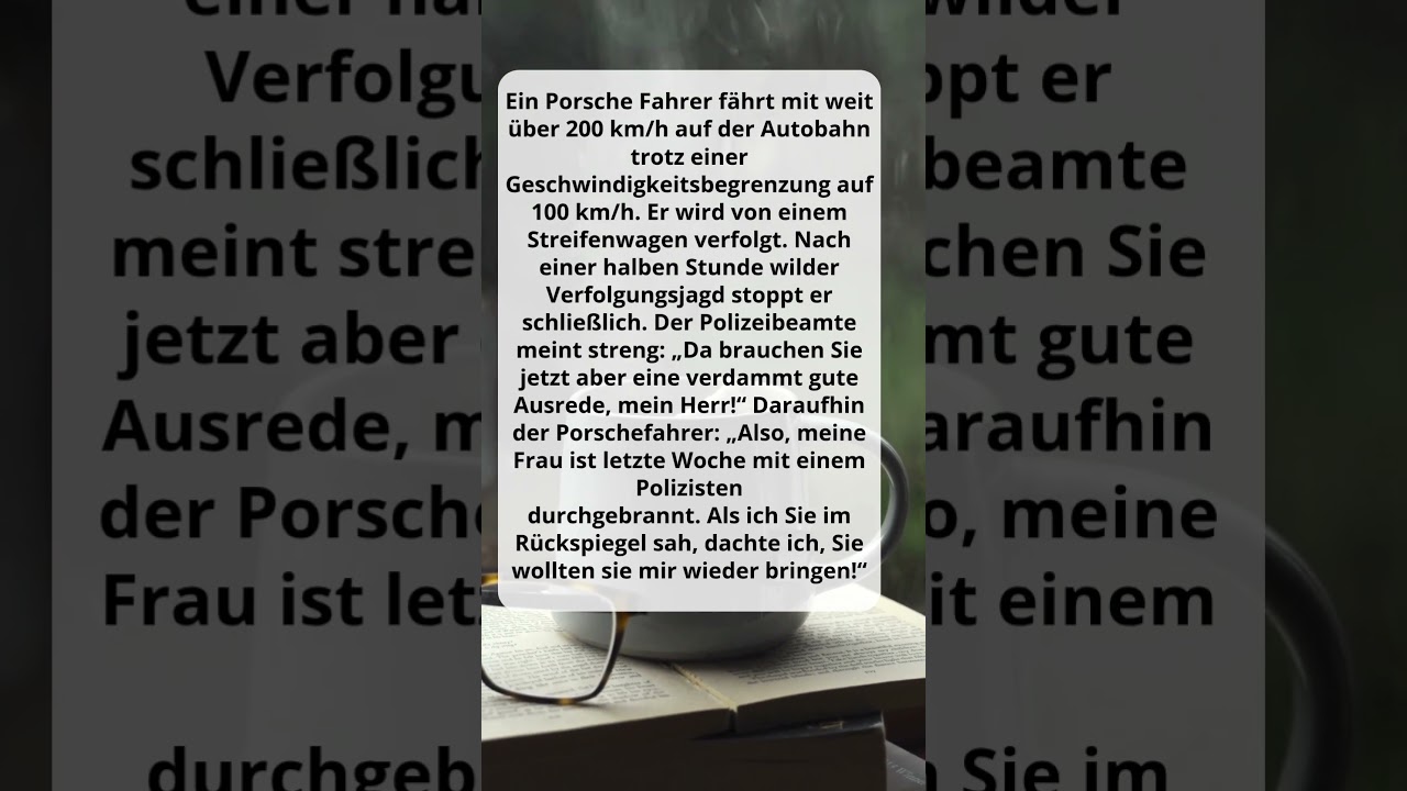Porsche Fahrer liefert beste Ausrede aller Zeiten!