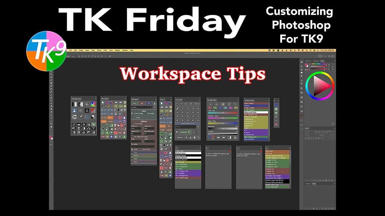 TK FRIDAY (Customizing Photoshop For TK9) Workspace TIPS!