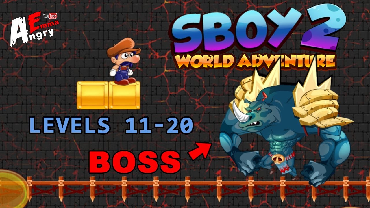 Sboy World Adventure 2 - Levels 11-20 + BOSS / Gameplay Walkthrough (Android Game)