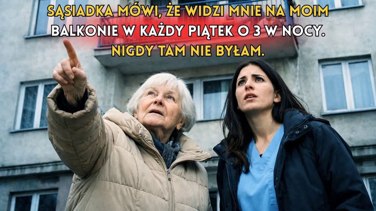 Sąsiadka mówi, że widzi mnie na moim balkonie w każdy piątek o 3 w nocy. Nigdy tam nie byłam.