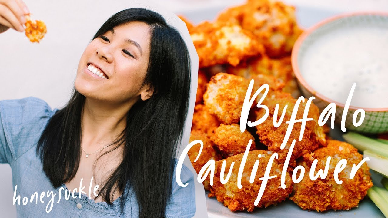 HEALTHY Snack Idea - Buffalo Cauliflower Wings | HONEYSUCKLE