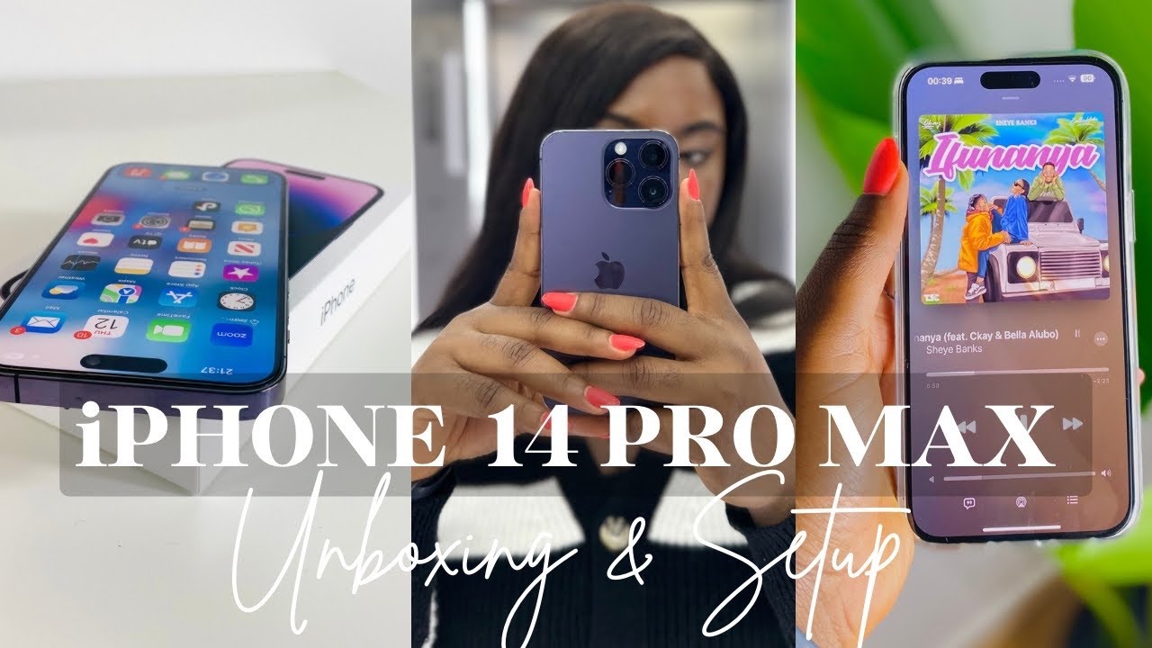 unboxing iPhone 14 pro max deep purple (256gb) ✨ | accessories, camera test & set-up + apple care+