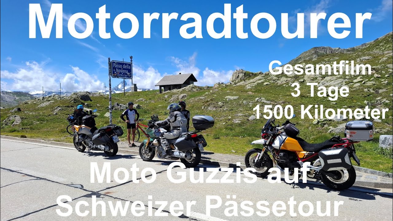 Motorradtourer 3 Guzzis auf der Schweizer Hammertour Grimselpass / Panoramaweg /Susten -3 Tagestour