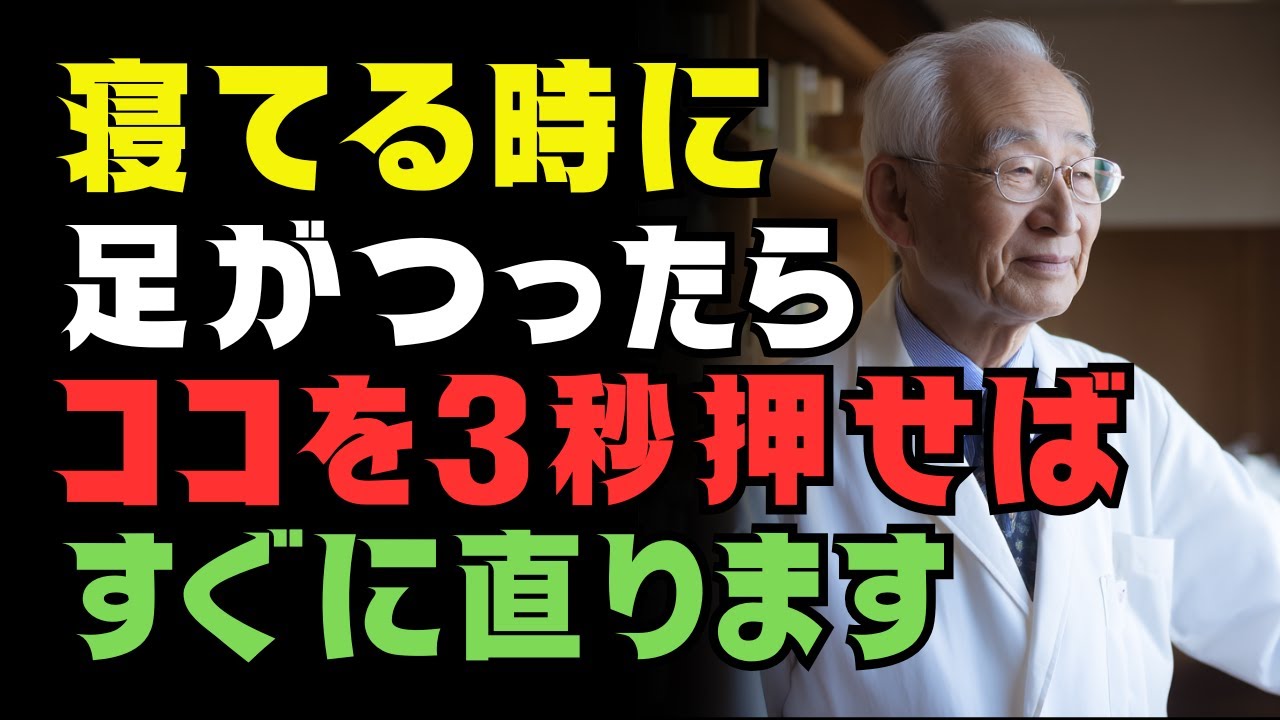足がつる夜、3分で解決！医師が教える高齢者の「脚の激痛」対処法とは？｜こむら返り・血栓・命のサインに要注意