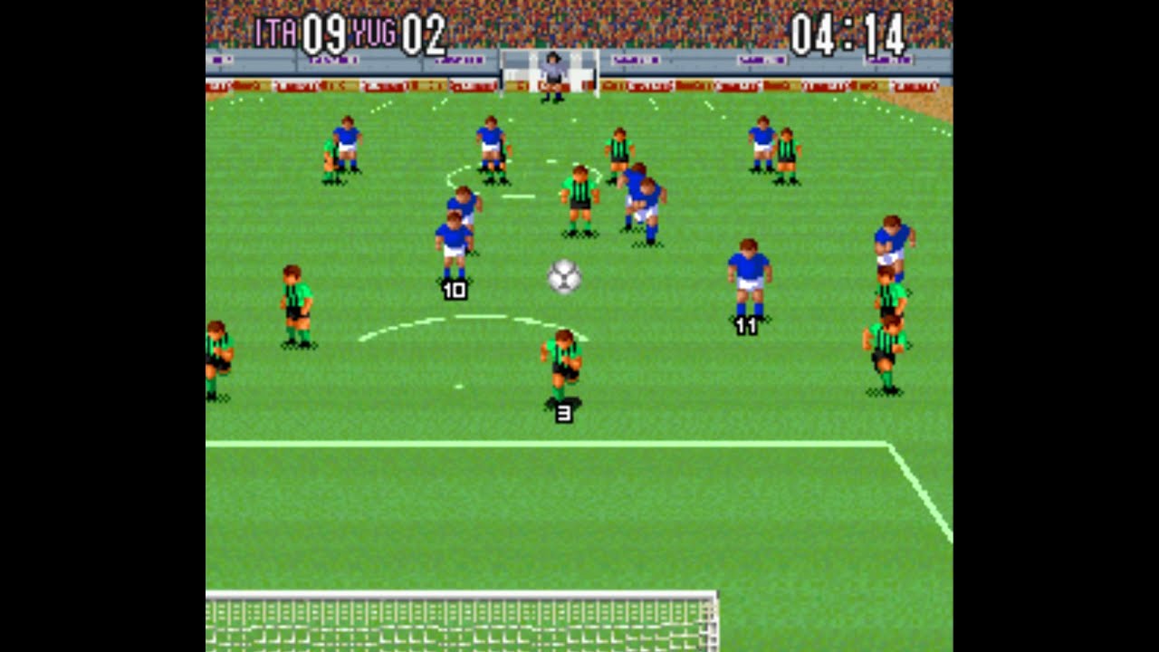 Super Soccer - Italy vs Yugoslavia - Super Nintendo SNES