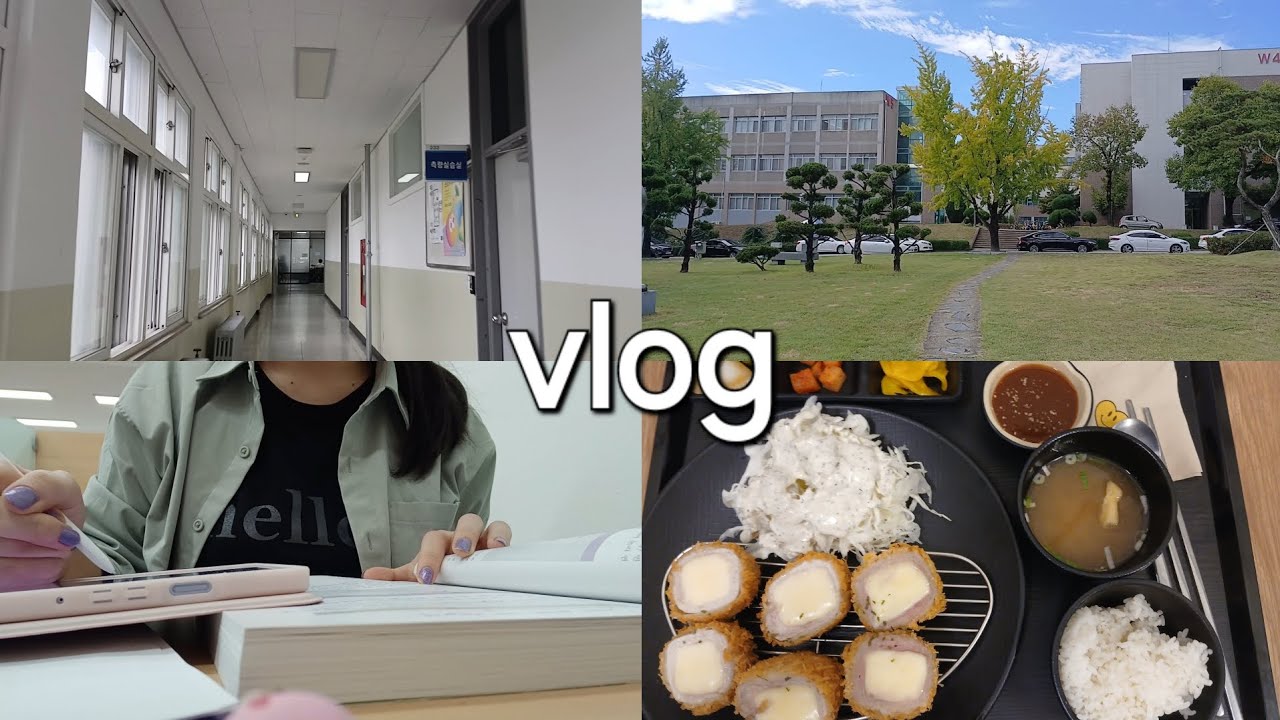 아싸 대학생 중간고사 시험기간 브이로그 🍂🥞| 친구없는 대학생의 하루하루| 공대생 공부| 충남대학교 브이로그 | 중앙도서관 