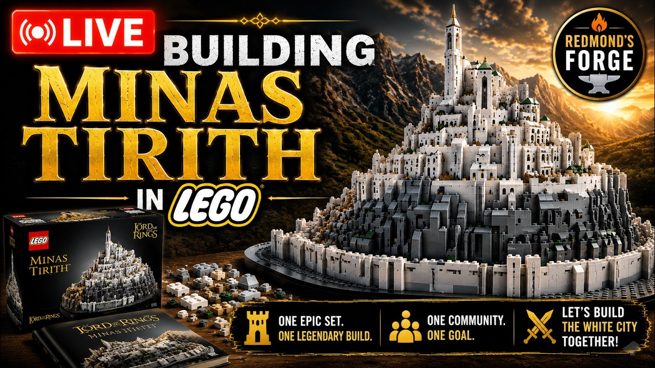 LIVE: Building Minas Tirith in LEGO | Follower Build Challenge | Redmond's Forge
