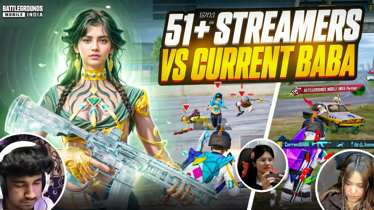 51 + Streamer’s vs Current Baba 🌪️ #streamervsstreamer #streamer #bgmi 