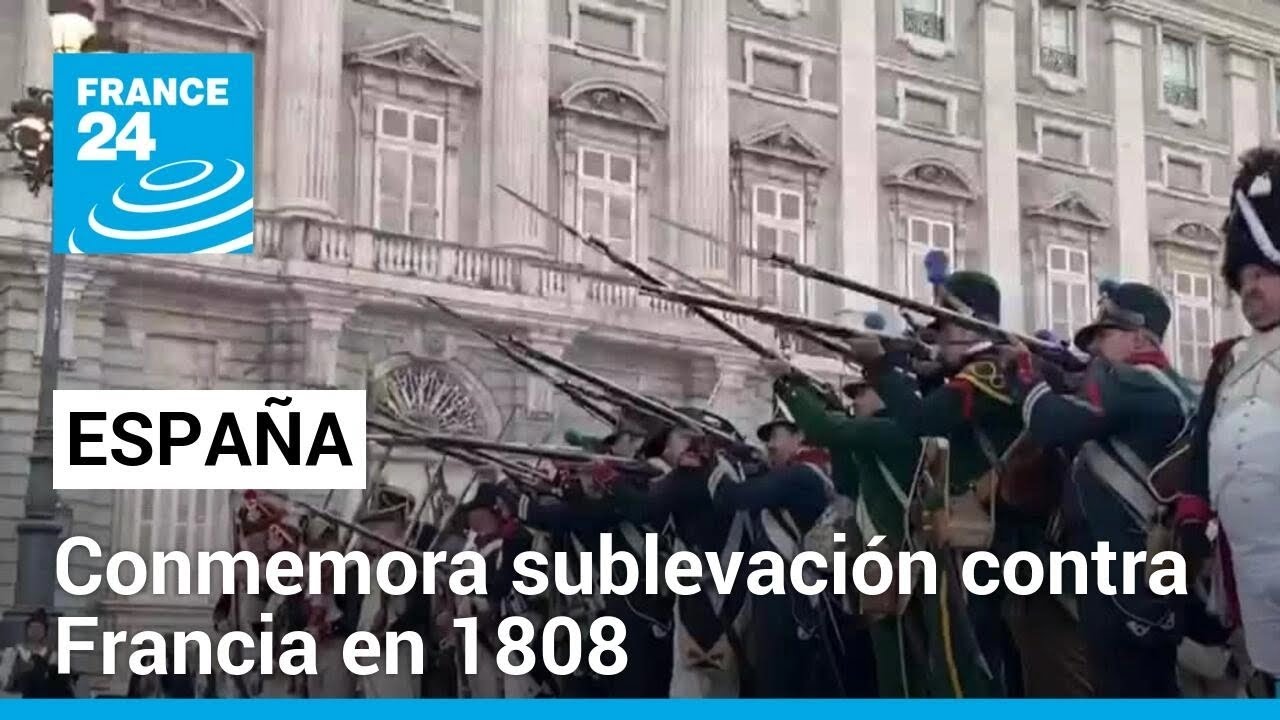 Voluntarios en Madrid recrean la sublevación española contra la invasión francesa en 1808