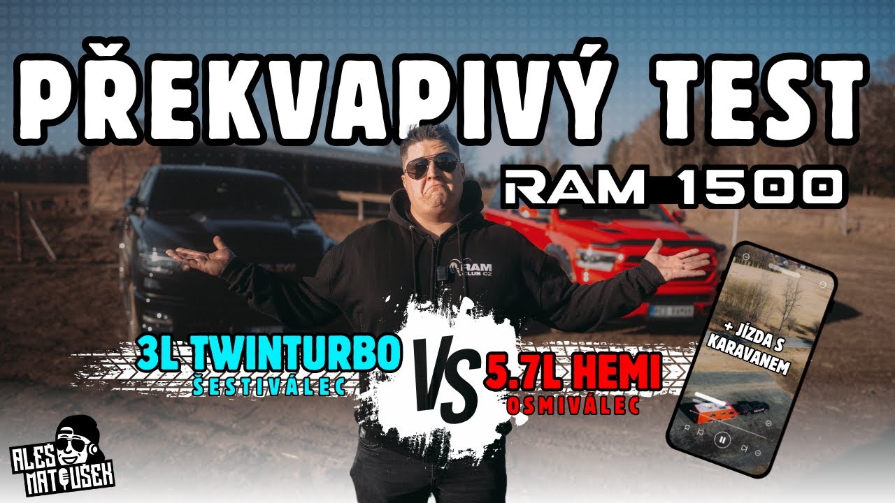 To mě dostalo ! Srovnání RAM 1500 ! Šestiválec VS. Osmiválec ! 3L HURRICANE  vs 5.7L HEMI !