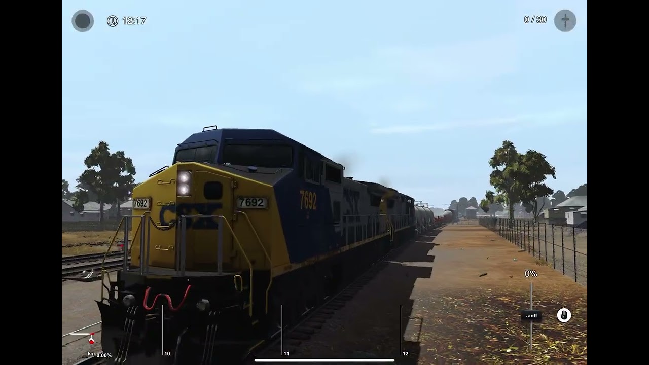 CSX picking up some rolling stock and dropping it off at railway yard 