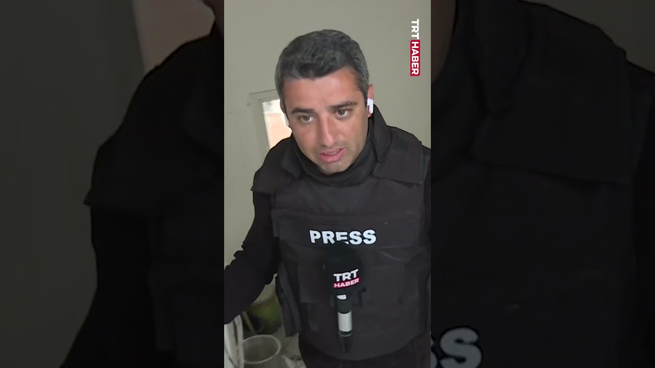 TRT Haber, İsrail'de hasar g&ouml;ren eve girdi