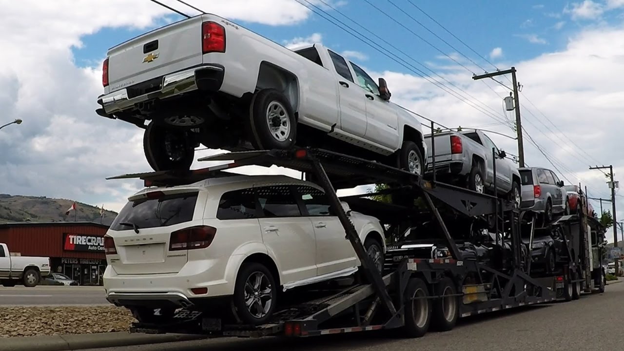 AUTO TRANSPORT CARRIER #05 -- Dodge, GM, GMC.  Real-Time Unload: 38 Min.