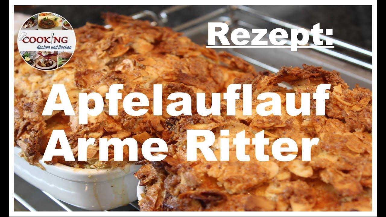 Apfel Auflauf Arme Ritter mit Milchbrötchen | Rezept
