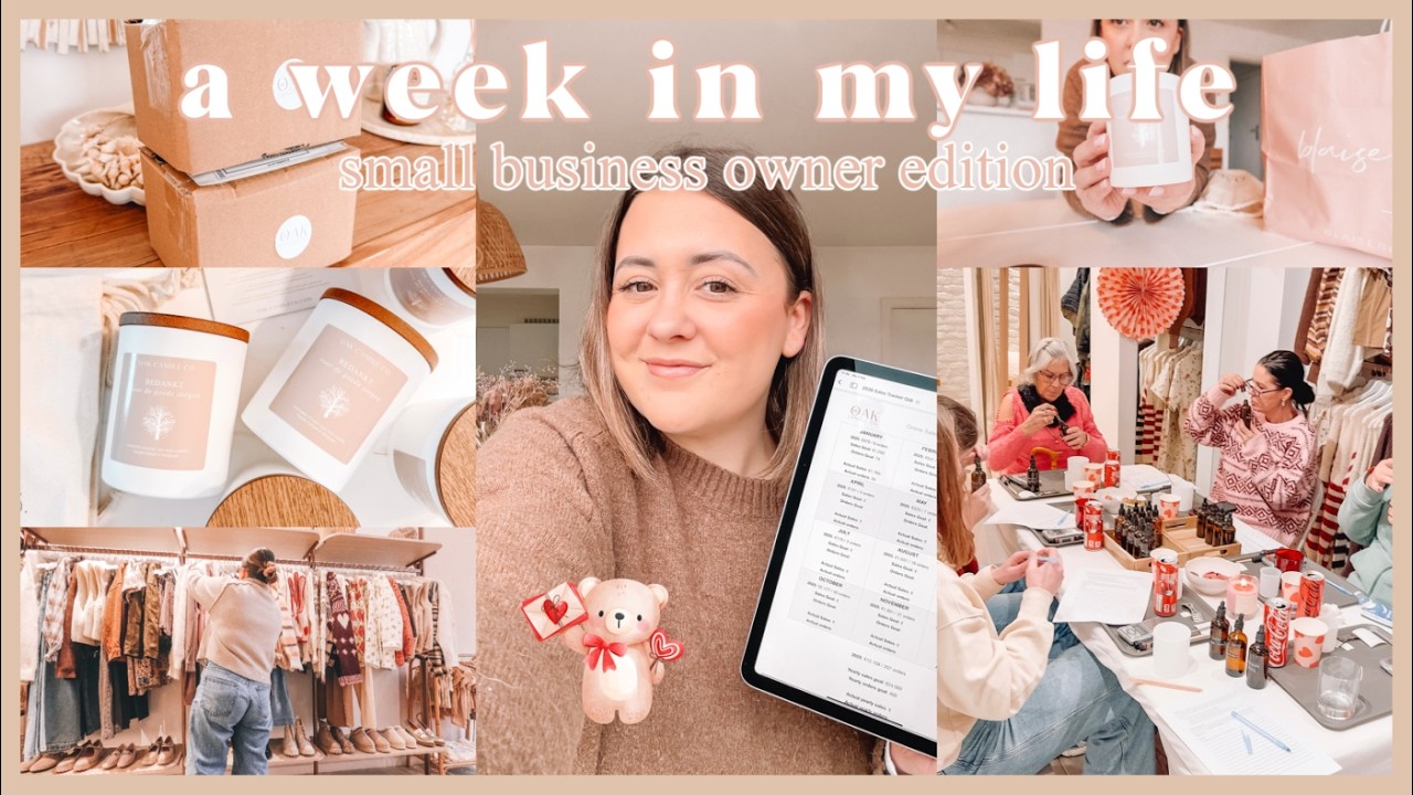 A WEEK IN MY LIFE AS A SMALL BUSINESS OWNER | hosting a candle workshop & packing online orders