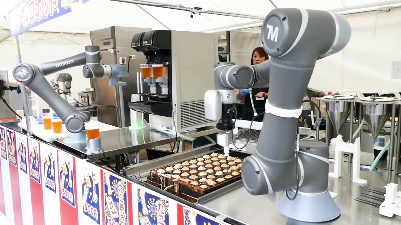 V2A024 TM Robot - Cooking Takoyaki with TM Robot
