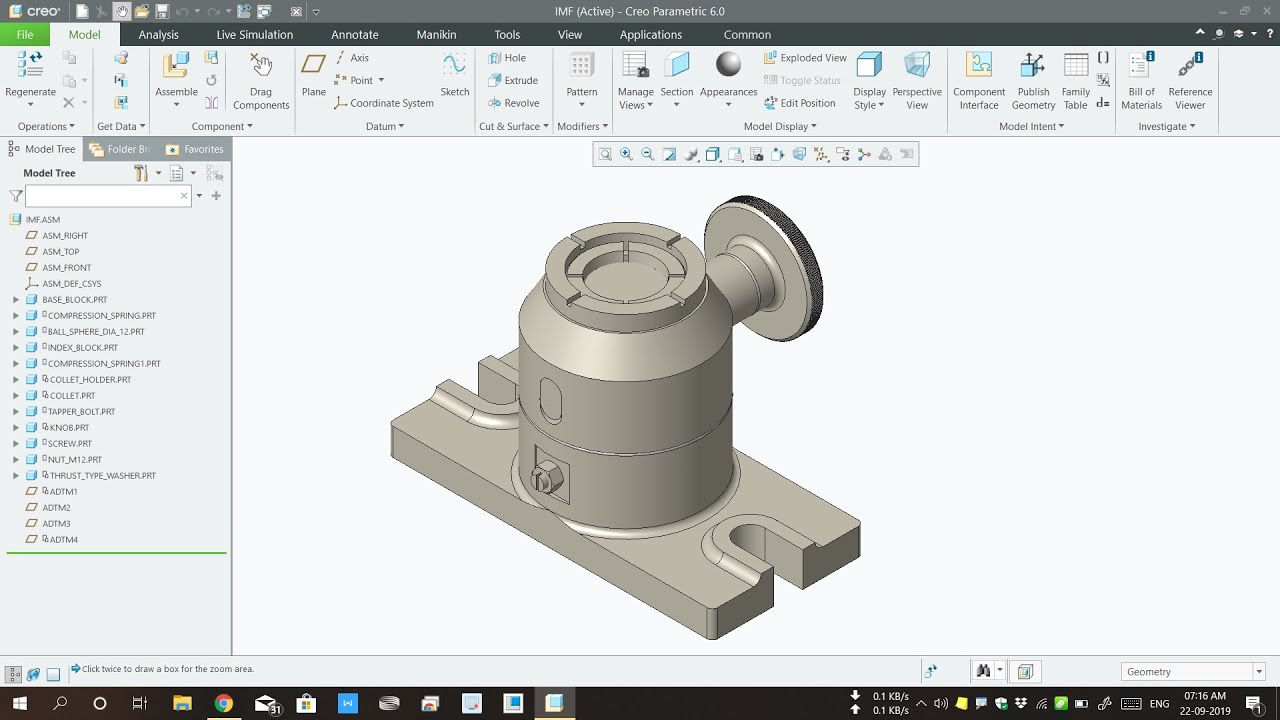 Designing Indexing Fixture parts with PTC creo -TCE  syllabus [part -2]