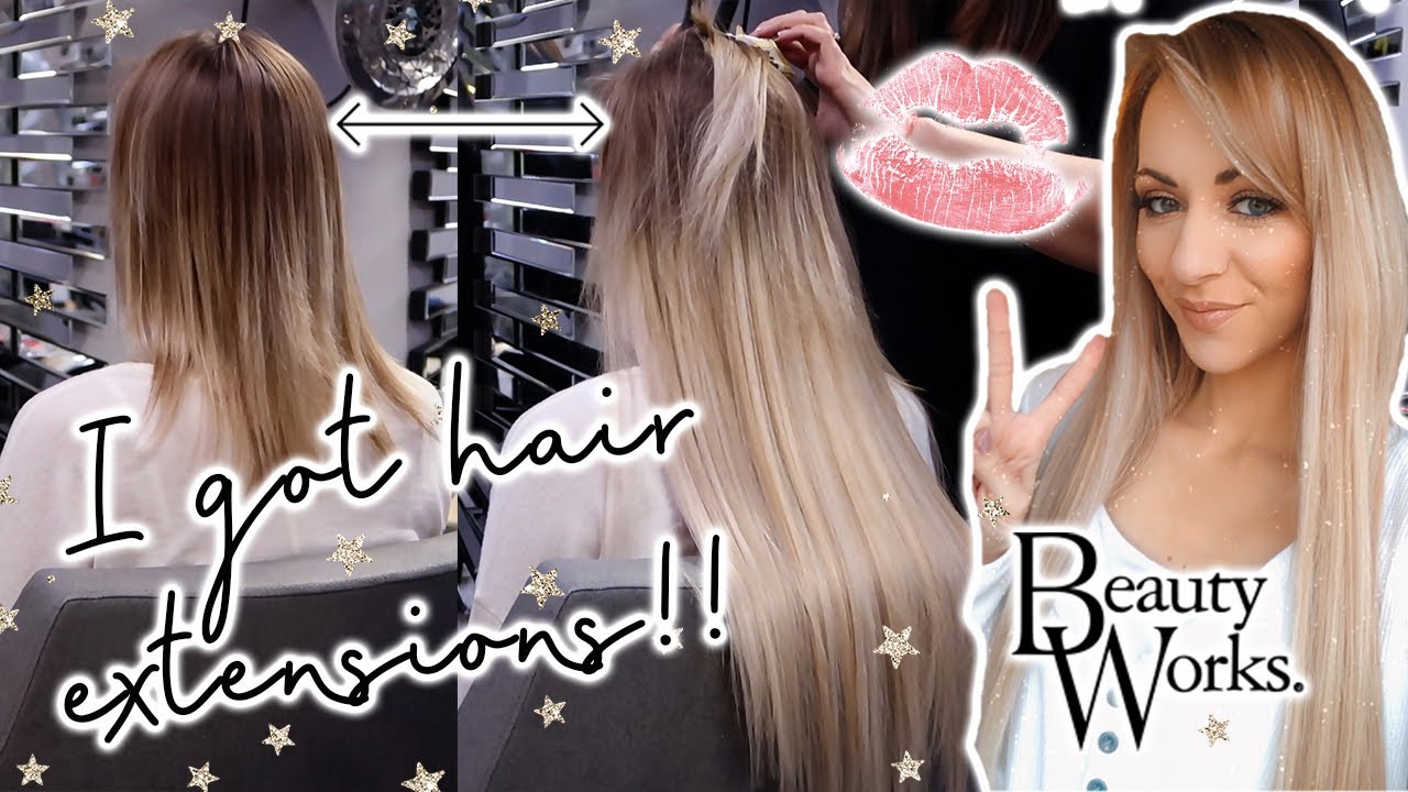 I GOT HAIR EXTENSIONS!! (BEAUTY WORKS TAPE IN EXTENSIONS - BEFORE & AFTER + HOW TO CURL) LADY WRITES