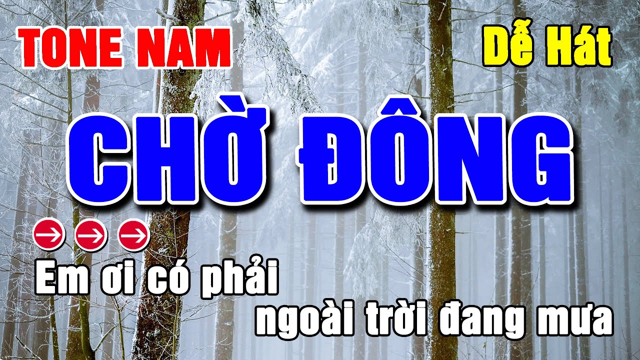 Chờ Đông Karaoke Tone Nam _ Nhạc Sống