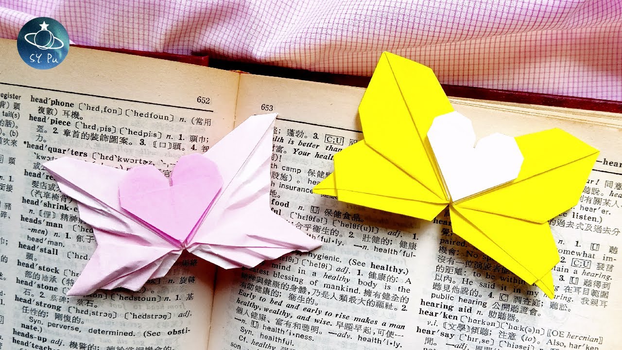 Heart Ribbon Bow 2/2, Wings Butterfly Origami Tutorial║愛心蝴蝶結 翅膀 蝴蝶 摺紙 教學║ハートリボンボウ つばさ  ちょう  折り紙