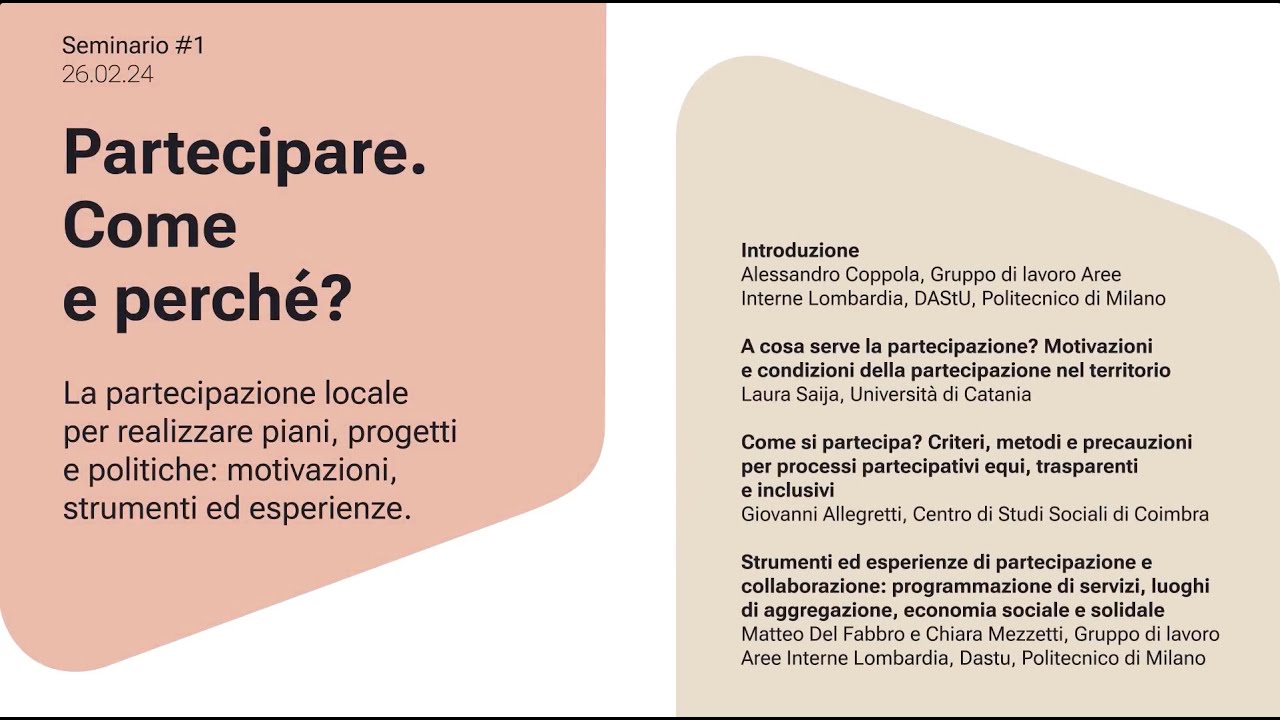 A cosa serve la partecipazione - Laura Saija