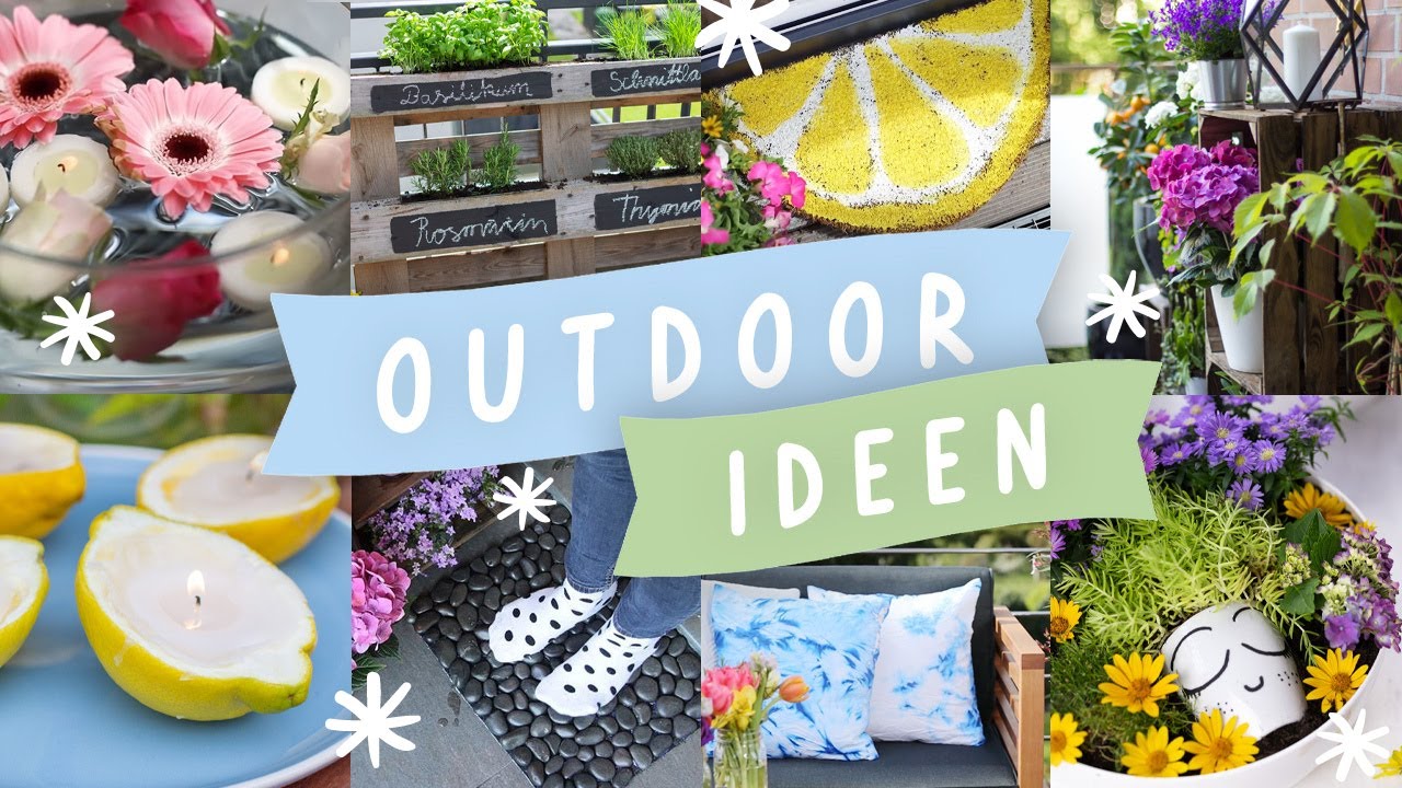 Outdoor Ideen | DIY für Balkon, Garten, Terrasse gestalten | Dekorieren mit wenig Geld | TRYTRYTRY