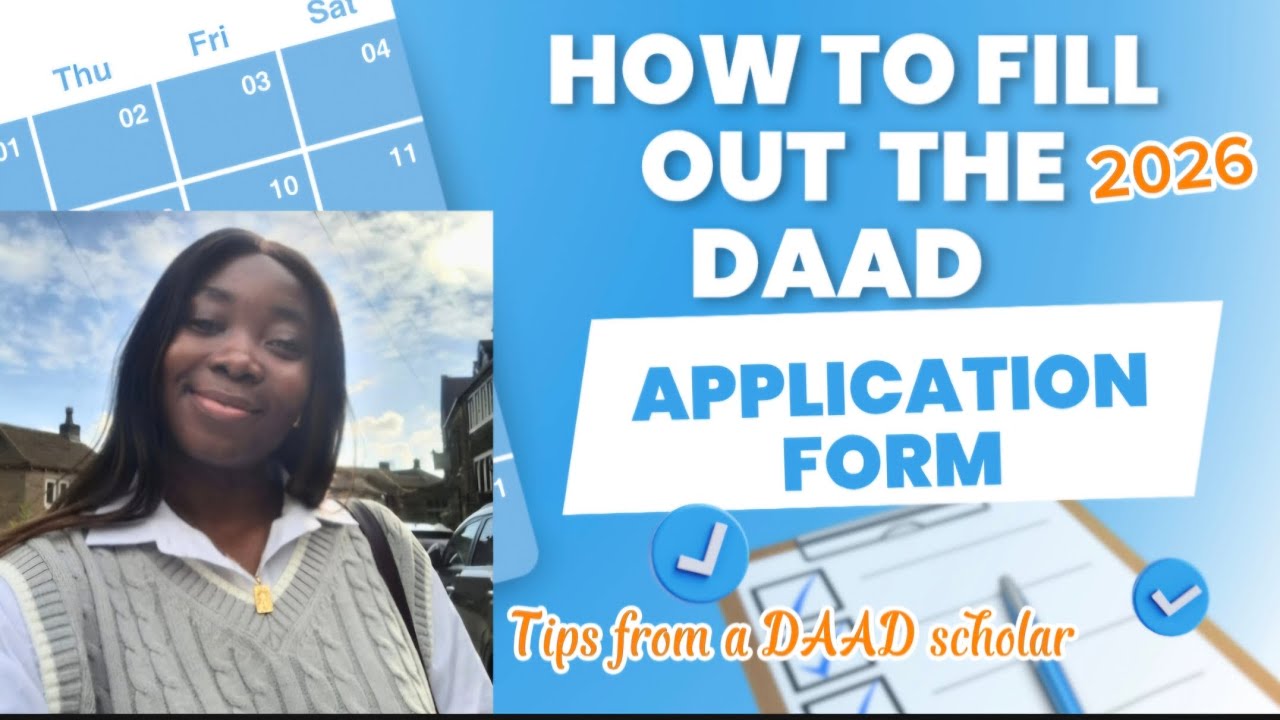 HOW TO FILL OUT THE 2026 DAAD APPLICATION FORM