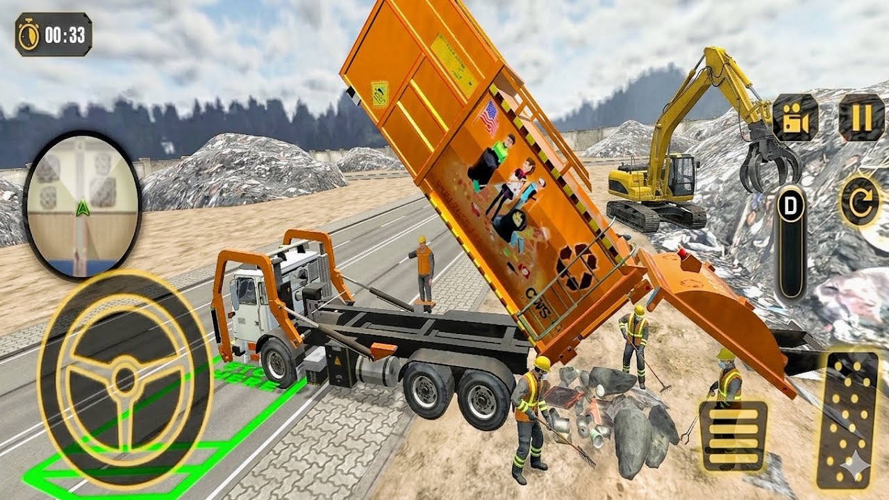 Garbage Truck Simulator 2026 - Real Trash Dump Truck Offroad Driver - Android Gameplay HD 2676