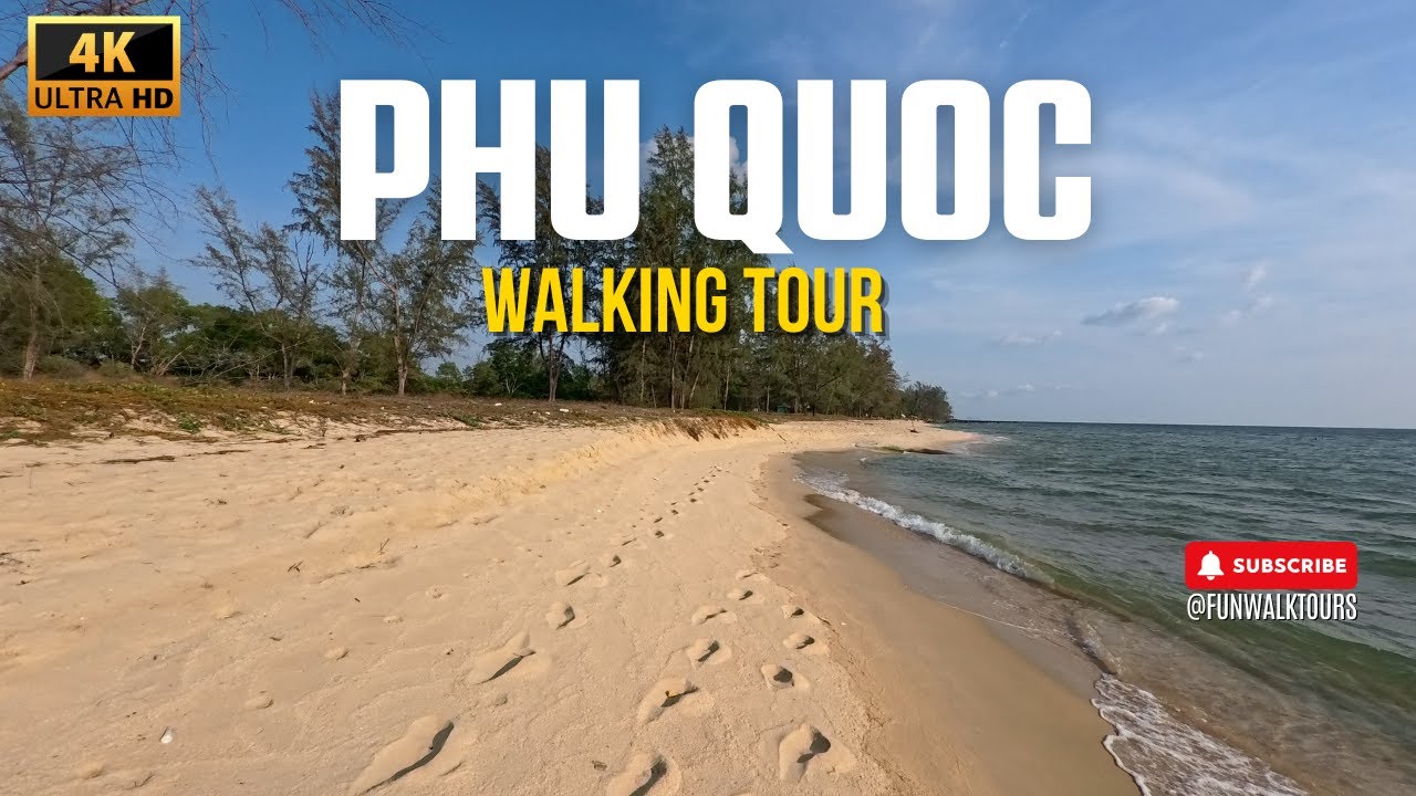 Phu Quoc - Bai Bien Ong Lang Beach - Vietnam - Walking Tour - 4K