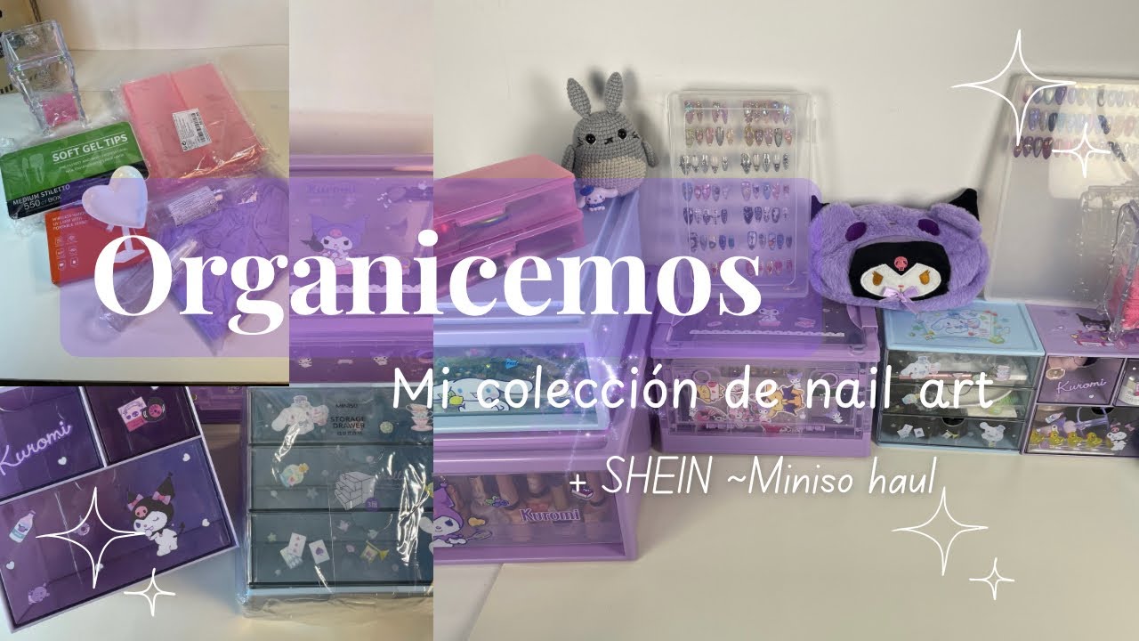 💜Organiza conmigo: nail art + Haul SHEIN + Miniso vlog ˚.🎀༘⋆